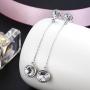 SBLING Platinum-Plated Drop Earrings Made with Swarovski Crystals (4.25 cttw)-Gifts for Women/Girls