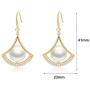 18k Gold Plated Earrings For Women And Girl Little Skirt Fashion Style Golden Color Cute Long Earrings Silver 925 (hook) Gift For Mothers Day And Valentines Day Birthday 14k 10k Jewelry