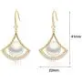18k Gold Plated Earrings For Women And Girl Little Skirt Fashion Style Golden Color Cute Long Earrings Silver 925 (hook) Gift For Mothers Day And Valentines Day Birthday 14k 10k Jewelry 18k Gold Plated Earrings For Women And Girl Little Skirt Fashion Style Golden Color Cute Long Earrings Silver 925 (hook) Gift For Mothers Day And Valentines Day Birthday 14k 10k Jewelry