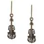 Spinningdaisy Antique Bronze Musical Instrument Dangle Earrings Spinningdaisy Antique Bronze Musical Instrument Dangle Earrings