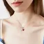 ONEFINITY Bear Necklace Sterling Silver Bear Crystal Necklace Cute Animal Pendant Jewelry for Women Girls