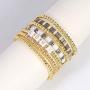 Gold Bead Bracelet for Women,14K Gold Plated Bead Ball Bracelet Stretchable Elastic Bracelet