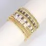 Gold Bead Bracelet for Women,14K Gold Plated Bead Ball Bracelet Stretchable Elastic Bracelet
