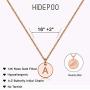 Disc Initial Necklaces for Women Girls, 14K Gold Filled Dainty Round Disc Double Side Engraved Hammered Initial Necklace Personalized Letter Pendant Initial Necklaces Jewelry Gifts for Women Girls