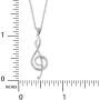 Hallmark Connections from Stainless Steel Treble Clef Music Note Pendant Necklace, 18''-20''