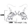 WEVENI Alloy Silver Gold Plated Cute Tiny Elephant Earrings Dangle Drop Antique Jewelry For Women Girls Dainty Gift