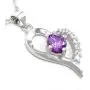 You Are the Only One in My Heart [Purple] Sterling Silver Pendant Necklace