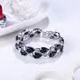 EVER FAITH Womens Prong Cubic Zirconia Vintage Style Dual Layer Tear Drop Bracelet