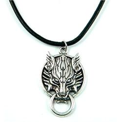 PlanetZia Wolf Head Necklace, Final Fantasy VII, Wolf Pendant Necklace TVT-FFWP