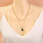 Eseres Girls Layered Necklace Teardrop Pendant Rhinestone Chokers