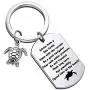 Gzrlyf Sea Turtle Keychain Advice from a Sea Turtle Dog Tag Inspirational Gifts for Sea Turtle Lover Beach Lover