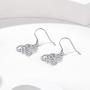 Silvora Celtic Knot Earrings for Women, Sterling Silver Vintage Triquetra Knot Ear Studs, S925 Delicate Irish Dangle Earrings for Girls