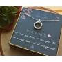 EFYTAL Wife Gifts, Wife Birthday Gift Ideas for Her, Romantic Sterling Silver 925 2 Thick Interlocking Circles Necklace Jewelry for Women, Cute Anniversary/Valentines Day Present