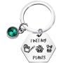 KUIYAI Funny Gardening Keychain I Wet My Plants with Green Birthstone Charm Keyring Plant Lover Gift Florist Jewelry