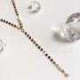 Artmiss Multilayer Gold Sequin Chain Necklace Bar Dapped Long Pendant Necklace Chain Jewelry Chain for Women and Girls