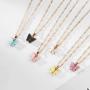 Butterfly Necklace Earrings Set Colorful Acrylic Charm Hoop Earring Fashion Jewelry Gifts for Women Girls