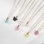 Butterfly Necklace Earrings Set Colorful Acrylic Charm Hoop Earring Fashion Jewelry Gifts for Women Girls