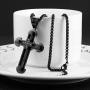 HZMAN Mens Stainless Steel Cross Necklace Cubic Zirconia Inlay Cable Pendant 22 + 2 Inch Chain