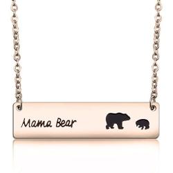 MAOFAED Sweet Mama Bear Necklace Mothers Day Gift for Mom Grandma Wife Godmother Necklace