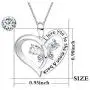 ZHQI Initial Necklace Butterfly Necklace I Love You Necklace 100 Languages Crystal Love Memory Projection Heart Necklaces for Women Girls Wife Mom Birthday Gifts