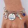 CENWA Police Wife Police Mom Jewelry Peace Love Back The Blue Bracelet Thin Blue Line Shield Leo Police Academy Gift