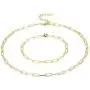 ALEXCRAFT 14K Gold Plated Paperclip Chain Link Choker Necklace for Women Girls