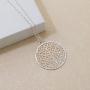 Boma Jewelry Sterling Silver Leaf Circle Pendant Necklace, 20 Inches