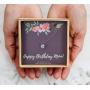 KEDRIAN Happy Birthday Mom Necklace, 925 Sterling Silver, Mom Birthday Gifts, Jewelry Birthday Gifts For Mom, Pendant Necklaces Birthday Gift For Mom, Moms Birthday Gift For Women From Son Or Daughter
