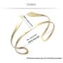 Q&Q Fashion Egypt Bar Curve Geo Open Upper Arm Cuff Armlet Armband Bangle Bracelet Gift