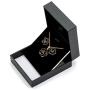 Rose Flower Necklace Earrings Set for Women 18K Gold Plated Hypoallergenic Jewelry Sets