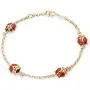 14k Yellow Gold Lady Bug Chain Bracelet - 6.5+0.5'' 14k Yellow Gold Lady Bug Chain Bracelet - 6.5+0.5''