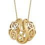 MyNameNecklace Personalized 3D Hollow Monogram Necklace- Custom 3 Initial Pendant