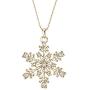 EVER FAITH Austrain Crystal Daily Winter Snowflake Flower Necklace Chain for Girls Women Clear