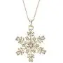 EVER FAITH Austrain Crystal Daily Winter Snowflake Flower Necklace Chain for Girls Women Clear EVER FAITH Austrain Crystal Daily Winter Snowflake Flower Necklace Chain for Girls Women Clear