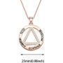 AA Recovery Symbol Cubic Zirconia Necklace Serenity Prayer AA Recovery Necklace God Serenity Courage Wisdom Sobriety Gift