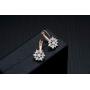 Snowflake Earring for Women White Gold Plated Winter CZ Dangle Drop Eearring for Winter Party Gifts