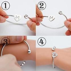Zodiac Sign Cuff Bracelet with Birthstone Heart Charm Zodiac Sign Jewelry for Women Girls