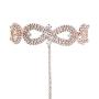 Fstrend Boho Sparkly Crystal Choker Long Necklaces Infinity Rhinestones Pendant Gold Hollow Carving Flowers Necklace Festival Party Halloween Fashion Jewelry Accessories for Women and Girls