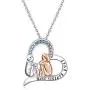 Sisters Gifts from Sister Sterling Silver Heart Necklace Female Friendship Jewelry