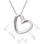 ALOV Jewelry Sterling Silver Forever Friend Love Heart Pendant Necklace
