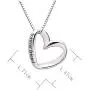 ALOV Jewelry Sterling Silver Forever Friend Love Heart Pendant Necklace