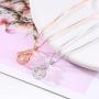 NEIQII Necklaces for Women, Teardrop-Shaped Necklace Pendant, Rose Gold Plated Womens Necklaces, 3A Cubic Zirconia Pendants for Womens Jewelry Gift