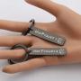KUIYAI Gamer Couple Keychain Set His Player 1 Her Player 2 Bar Pendant Key Ring