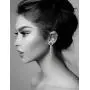 Fashion jewelry designer statement long rhinestone black camellia flower rose earrings for women Fashion jewelry designer statement long rhinestone black camellia flower rose earrings for women