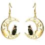 MIXIA Cute Anime Cartoon Sailor Moon Animal Cat Moon Earrings Gift for Girls Women Jewelry