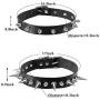 4 Pieces Biker Leather Studded Choker PU Leather Collar Choker Punk Rock Gothic Necklace Choker