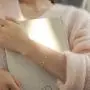 SISGEM Solid 14K Gold Pearl Bracelet for Women Girls Freshwater Cultured Pearl Bracelet Station Tin Cup Pearl Bracelet with Link Chain Dainty Jewelry Gifts for Mom, Wife, 6.5+1+1