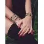 Hicarer Leopard Bracelets for Women Multilayer Metal Pipe Leather Cuff Charm Wide Leather Wrap Bracelet Bohemian Jewelry with Magnet Buckle Clasp for Girls