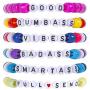 FUNEIA 6Pcs VSCO Bracelets for Women Boho Acrylic Beads Elastic Rope Friendship Bracelets Set Summer Beach Jewelry