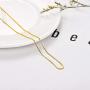 SISGEM 14k Yellow OR White Gold Solid Gold Box Link Chain for Necklace 0.8mm Box Chain with Lobster Claw Clasp Gift for Women